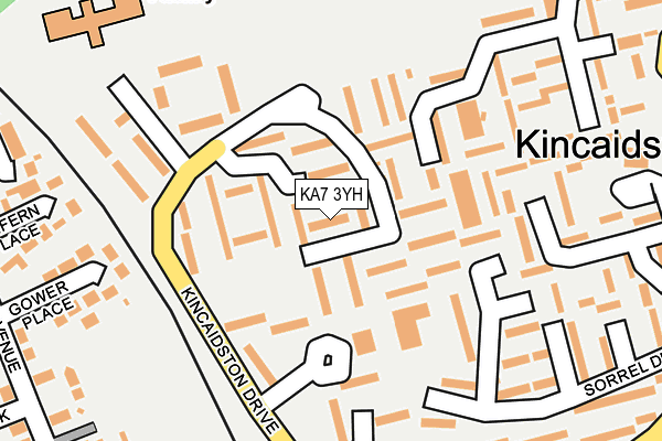 KA7 3YH map - OS OpenMap – Local (Ordnance Survey)