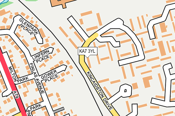 KA7 3YL map - OS OpenMap – Local (Ordnance Survey)