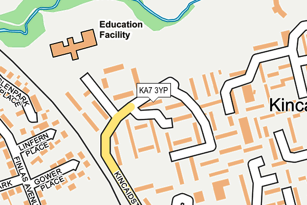 KA7 3YP map - OS OpenMap – Local (Ordnance Survey)