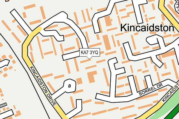 KA7 3YQ map - OS OpenMap – Local (Ordnance Survey)