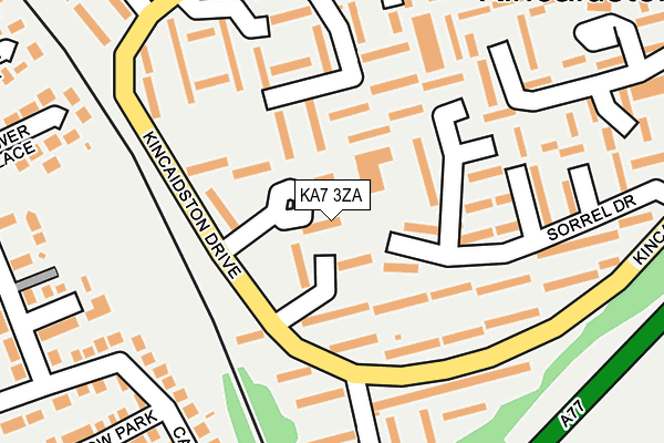 KA7 3ZA map - OS OpenMap – Local (Ordnance Survey)