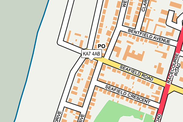 KA7 4AB map - OS OpenMap – Local (Ordnance Survey)