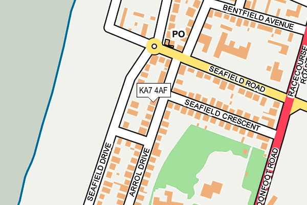 KA7 4AF map - OS OpenMap – Local (Ordnance Survey)