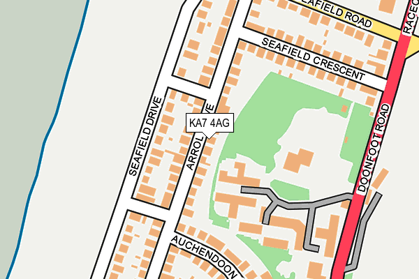 KA7 4AG map - OS OpenMap – Local (Ordnance Survey)