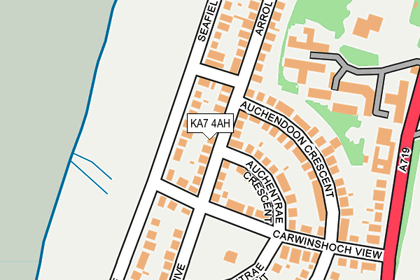KA7 4AH map - OS OpenMap – Local (Ordnance Survey)