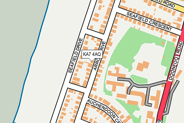 KA7 4AQ map - OS OpenMap – Local (Ordnance Survey)