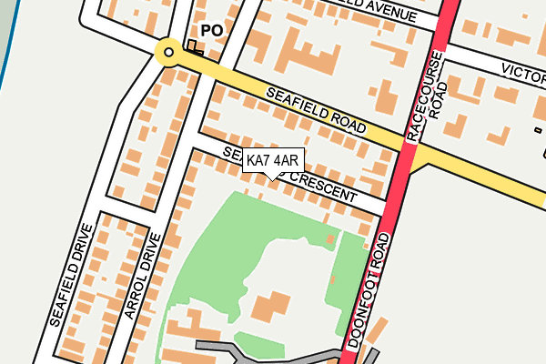 KA7 4AR map - OS OpenMap – Local (Ordnance Survey)