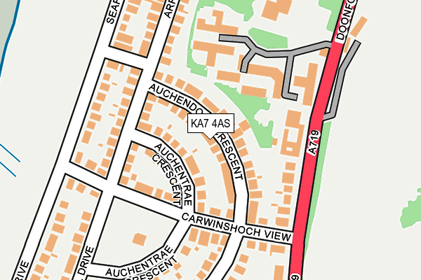 KA7 4AS map - OS OpenMap – Local (Ordnance Survey)