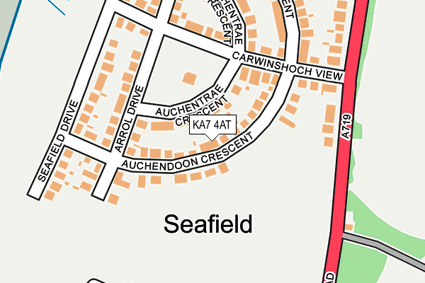 KA7 4AT map - OS OpenMap – Local (Ordnance Survey)