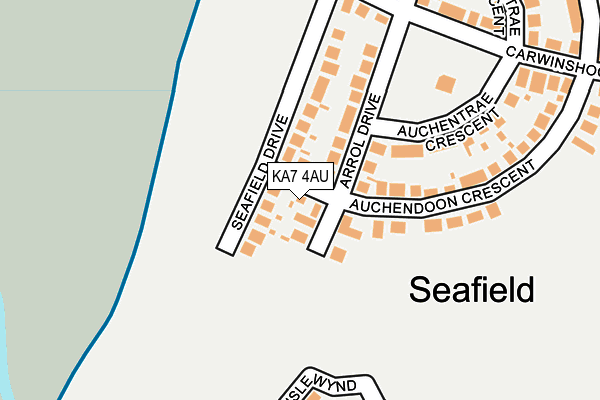 KA7 4AU map - OS OpenMap – Local (Ordnance Survey)