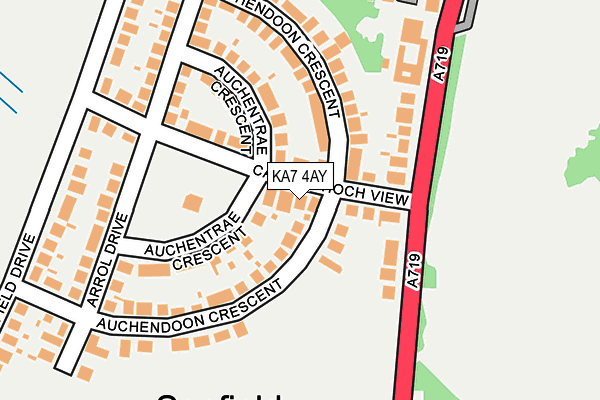 KA7 4AY map - OS OpenMap – Local (Ordnance Survey)