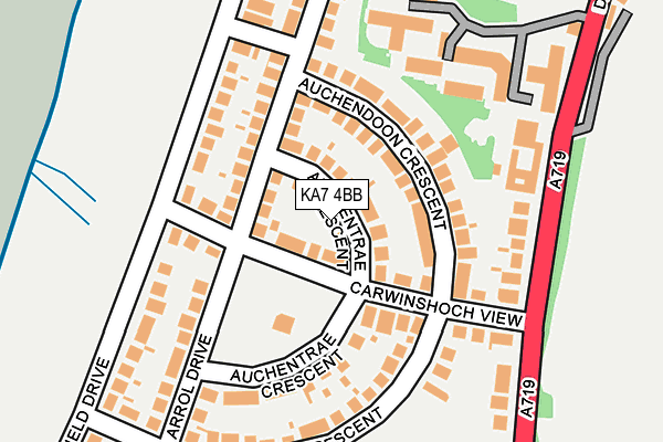 KA7 4BB map - OS OpenMap – Local (Ordnance Survey)