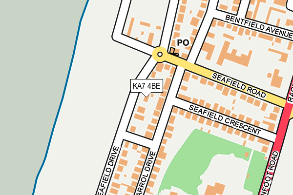 KA7 4BE map - OS OpenMap – Local (Ordnance Survey)