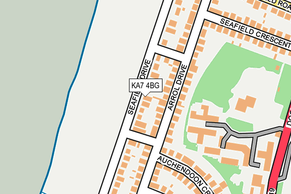 KA7 4BG map - OS OpenMap – Local (Ordnance Survey)