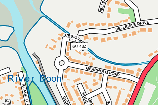 KA7 4BZ map - OS OpenMap – Local (Ordnance Survey)