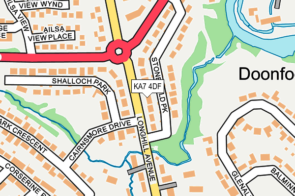 KA7 4DF map - OS OpenMap – Local (Ordnance Survey)
