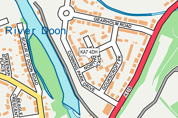 KA7 4DH map - OS OpenMap – Local (Ordnance Survey)