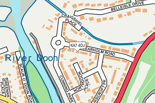 KA7 4DJ map - OS OpenMap – Local (Ordnance Survey)
