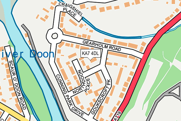 KA7 4DL map - OS OpenMap – Local (Ordnance Survey)