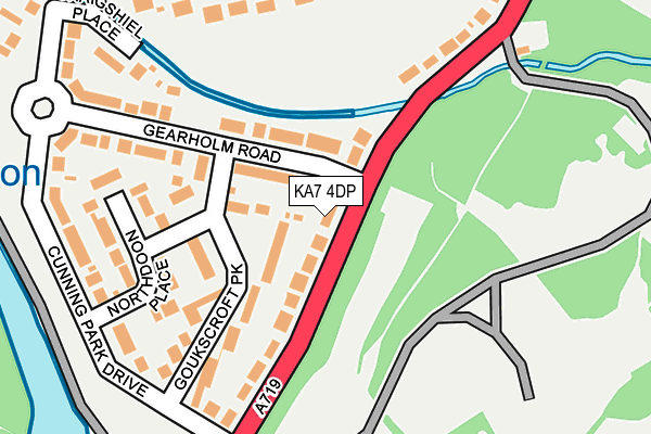 KA7 4DP map - OS OpenMap – Local (Ordnance Survey)