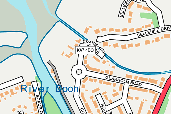 KA7 4DQ map - OS OpenMap – Local (Ordnance Survey)