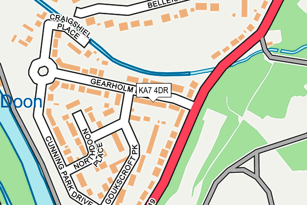KA7 4DR map - OS OpenMap – Local (Ordnance Survey)