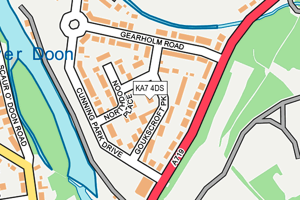 KA7 4DS map - OS OpenMap – Local (Ordnance Survey)