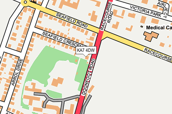 KA7 4DW map - OS OpenMap – Local (Ordnance Survey)