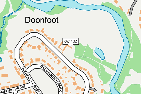 KA7 4DZ map - OS OpenMap – Local (Ordnance Survey)