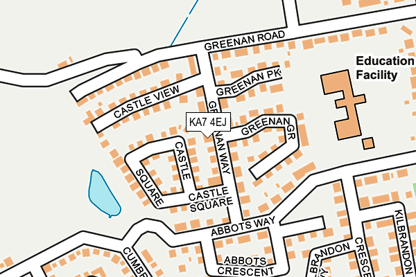 KA7 4EJ map - OS OpenMap – Local (Ordnance Survey)
