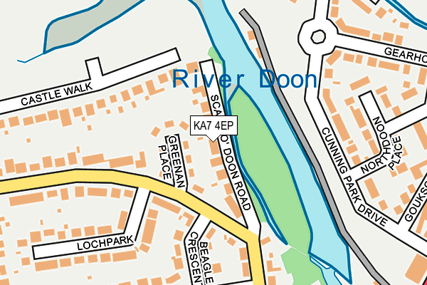 KA7 4EP map - OS OpenMap – Local (Ordnance Survey)
