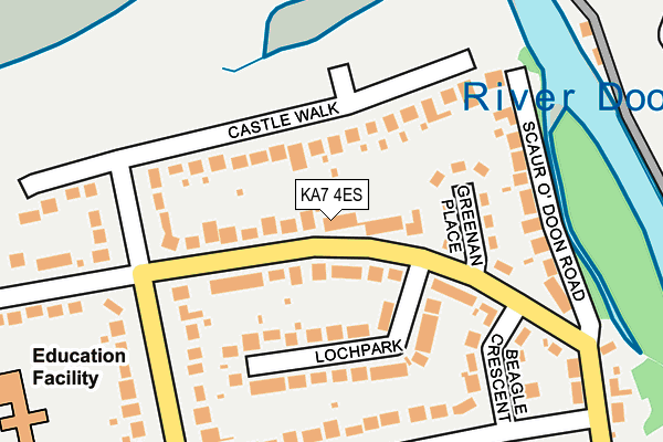 KA7 4ES map - OS OpenMap – Local (Ordnance Survey)