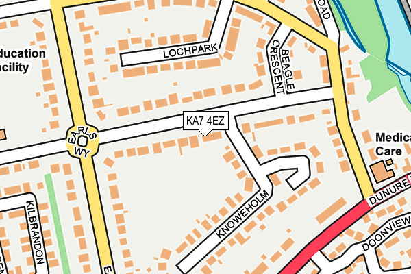 KA7 4EZ map - OS OpenMap – Local (Ordnance Survey)