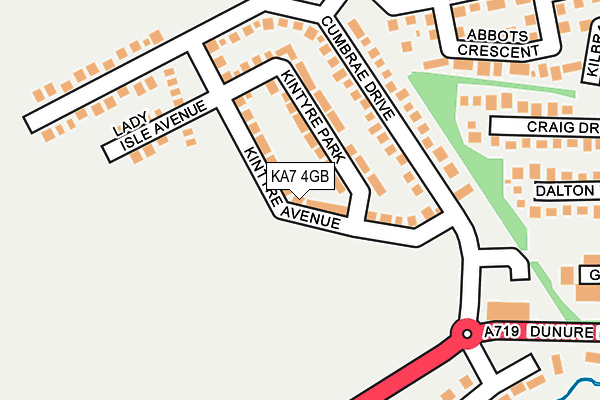 KA7 4GB map - OS OpenMap – Local (Ordnance Survey)