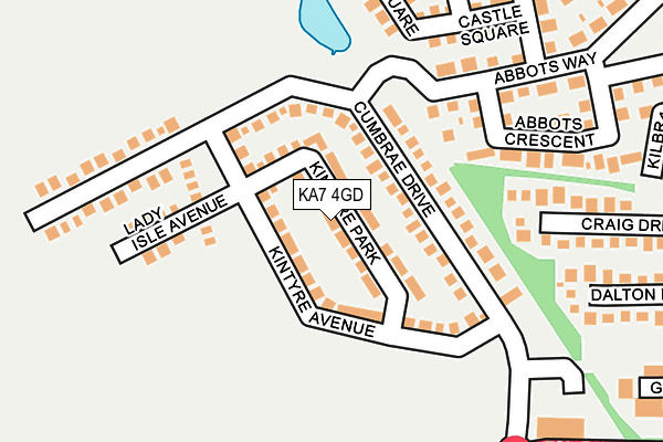 KA7 4GD map - OS OpenMap – Local (Ordnance Survey)