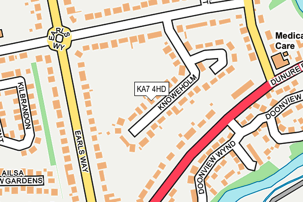 KA7 4HD map - OS OpenMap – Local (Ordnance Survey)