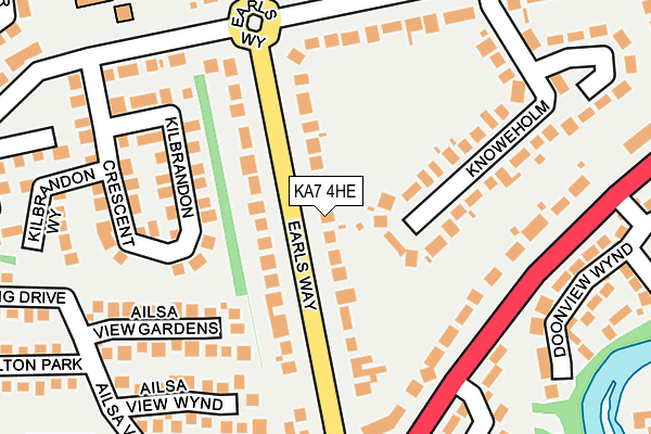 KA7 4HE map - OS OpenMap – Local (Ordnance Survey)
