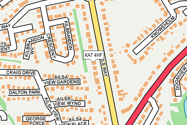 KA7 4HF map - OS OpenMap – Local (Ordnance Survey)