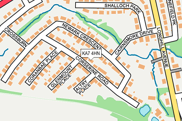 KA7 4HN map - OS OpenMap – Local (Ordnance Survey)