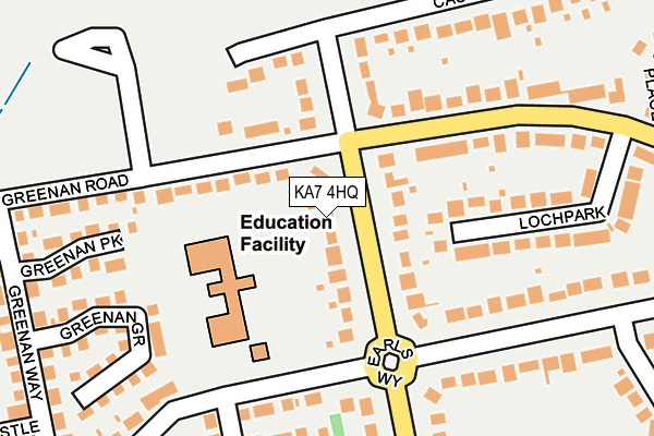 KA7 4HQ map - OS OpenMap – Local (Ordnance Survey)