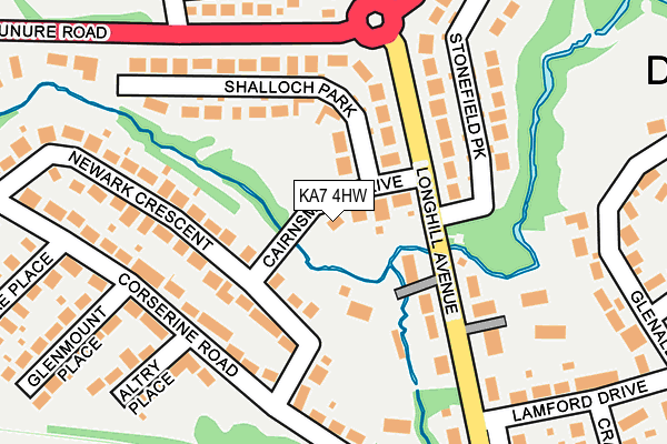 KA7 4HW map - OS OpenMap – Local (Ordnance Survey)