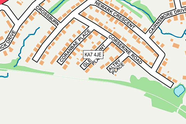KA7 4JE map - OS OpenMap – Local (Ordnance Survey)