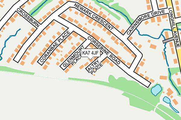 KA7 4JF map - OS OpenMap – Local (Ordnance Survey)