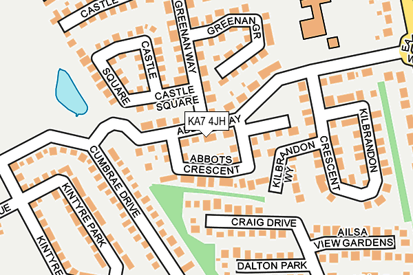 KA7 4JH map - OS OpenMap – Local (Ordnance Survey)