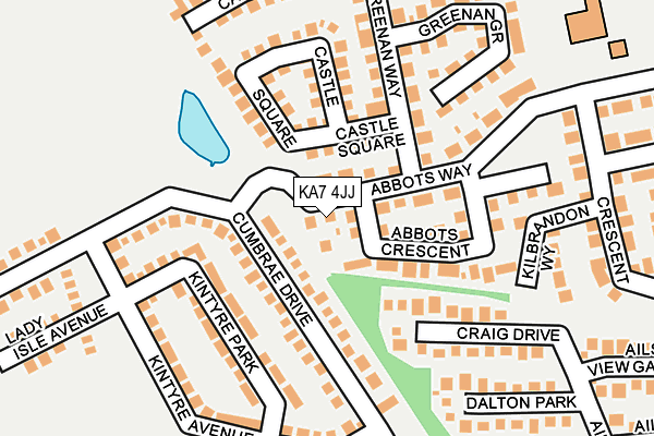 KA7 4JJ map - OS OpenMap – Local (Ordnance Survey)
