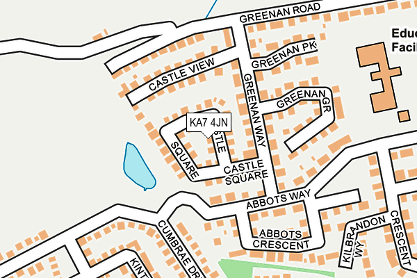KA7 4JN map - OS OpenMap – Local (Ordnance Survey)