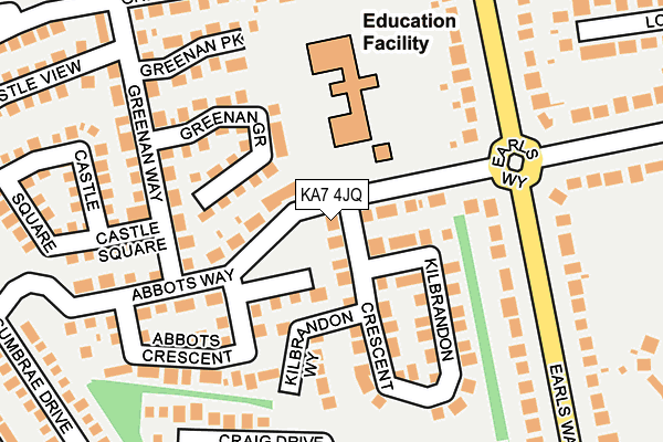 KA7 4JQ map - OS OpenMap – Local (Ordnance Survey)
