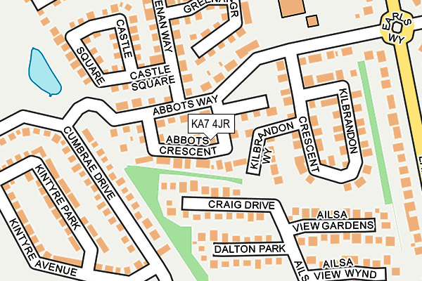 KA7 4JR map - OS OpenMap – Local (Ordnance Survey)