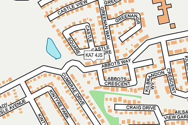 KA7 4JS map - OS OpenMap – Local (Ordnance Survey)