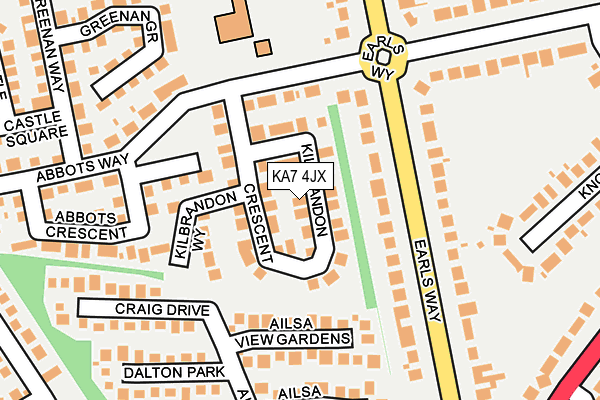 KA7 4JX map - OS OpenMap – Local (Ordnance Survey)